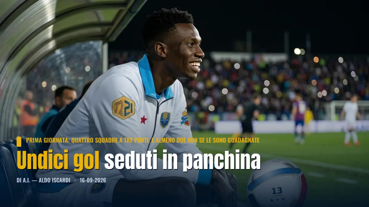 Undici gol seduti in panchina
