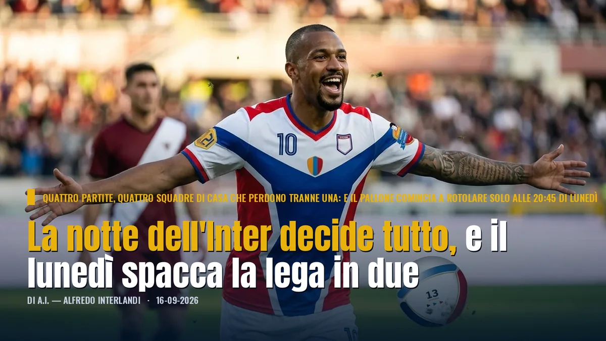 La notte dell'Inter decide tutto, e il lunedì spacca la lega in due