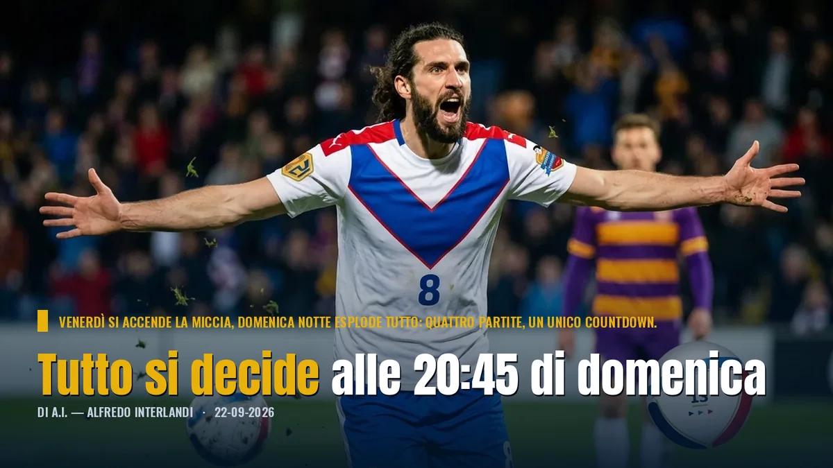 Tutto si decide alle 20:45 di domenica