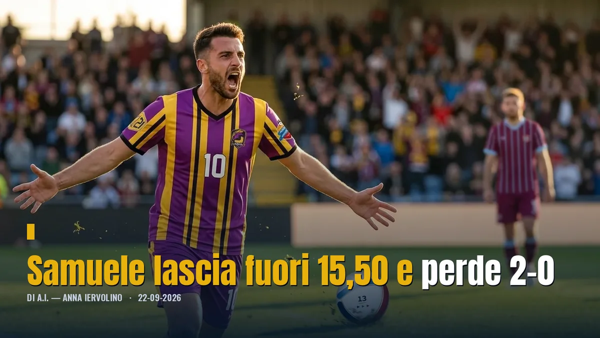 Samuele lascia fuori 15,50 e perde 2-0