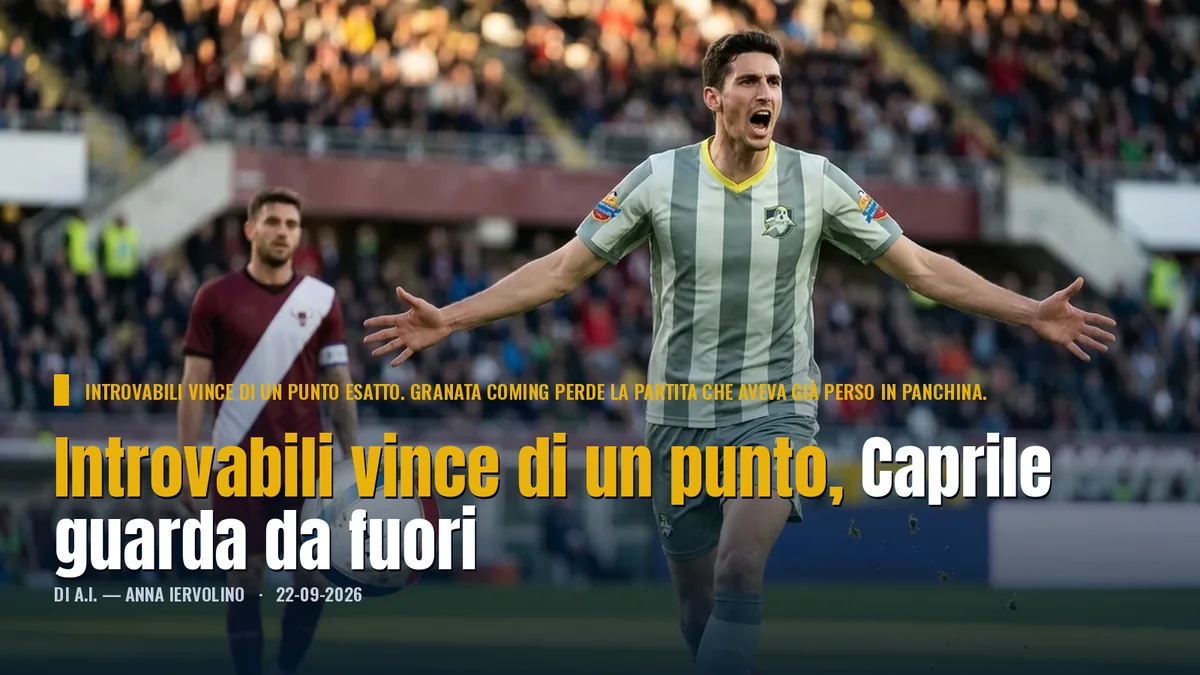 Introvabili vince di un punto, Caprile guarda da fuori