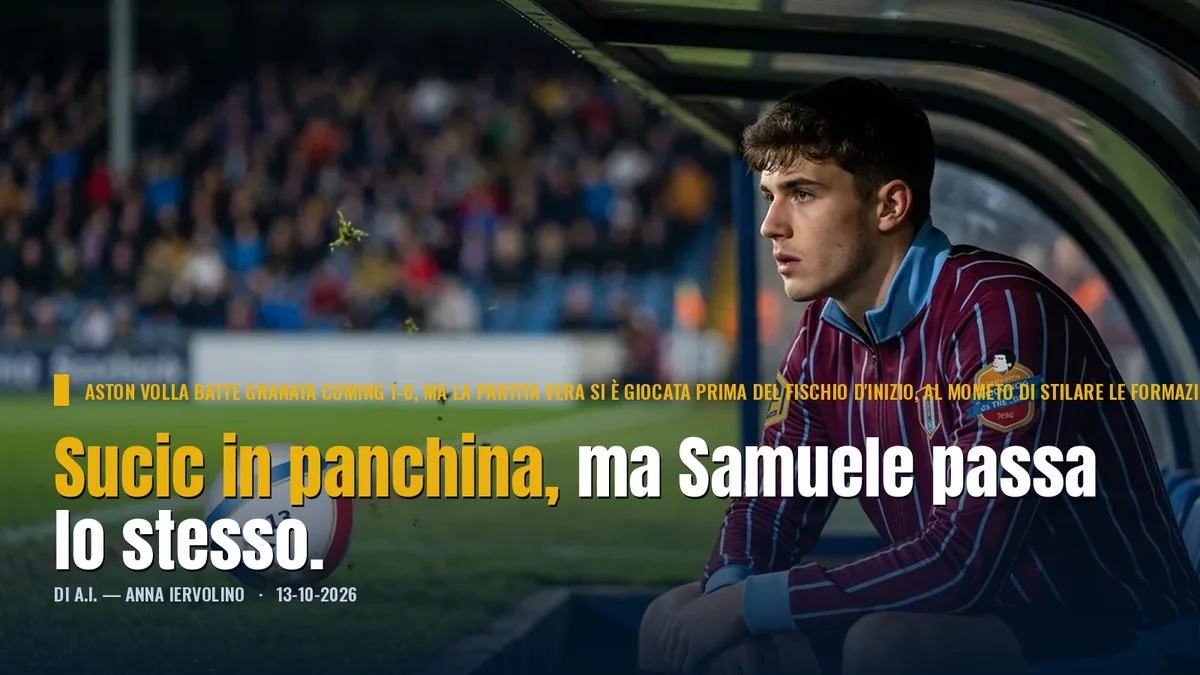 Sucic in panchina, ma Samuele passa lo stesso.