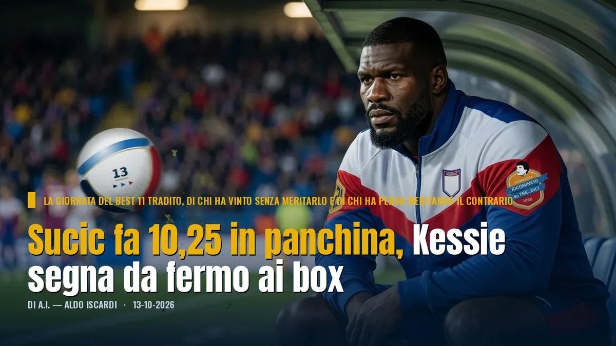 Sucic fa 10,25 in panchina, Kessie segna da fermo ai box