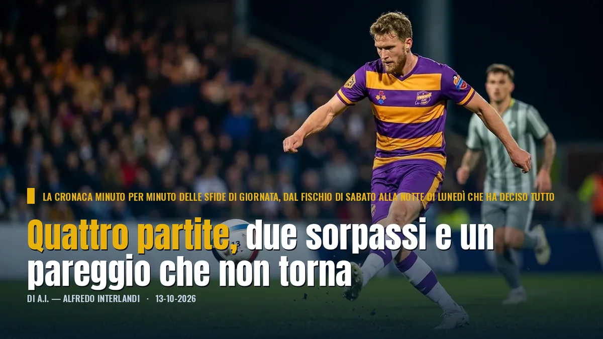 Quattro partite, due sorpassi e un pareggio che non torna