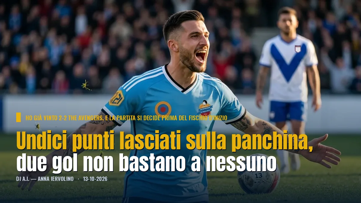 Undici punti lasciati sulla panchina, due gol non bastano a nessuno