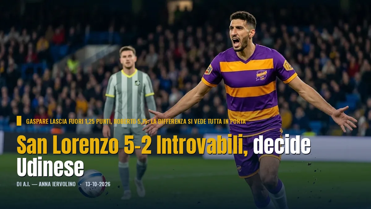 San Lorenzo 5-2 Introvabili, decide Udinese