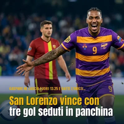 San Lorenzo vince con tre gol seduti in panchina